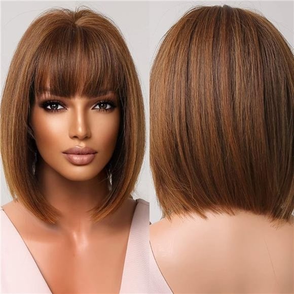 Brown Wigs for Women Short Bob Wigs